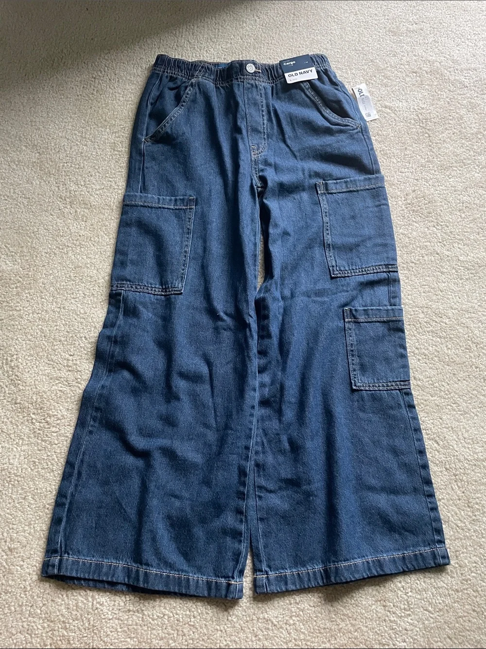Old Navy Dark Blue Cargo Denim Pants